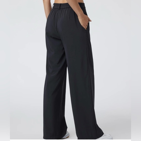 VUORI Villa Black Wide Leg Comfy Trousers Size S - Picture 2 of 9